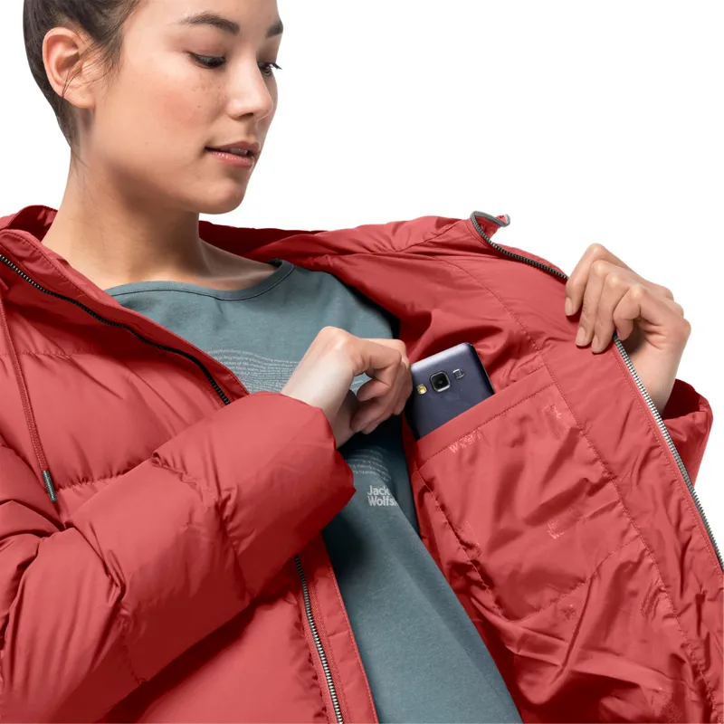 Jack wolfskin crystal palace coat best sale red